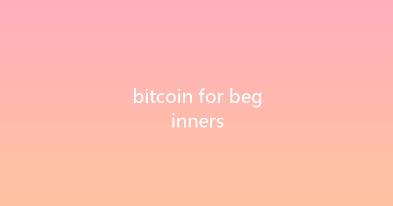 bitcoin for beginners 