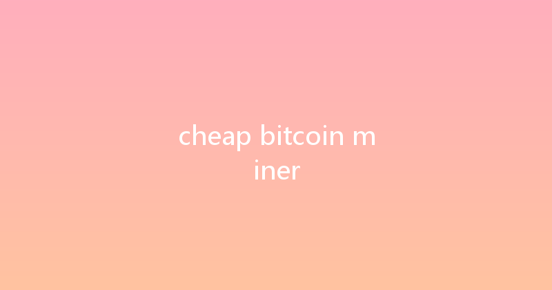 cheap bitcoin miner 