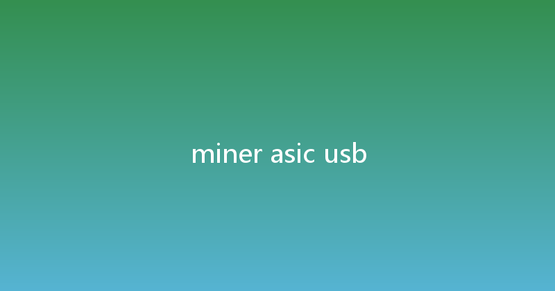 miner asic usb 